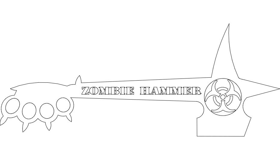 Zombie Hammer Free DXF File
