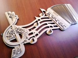 Key Hangs Shaped Like Music Notes For Laser Cut Cnc Free CDR Vectors Art