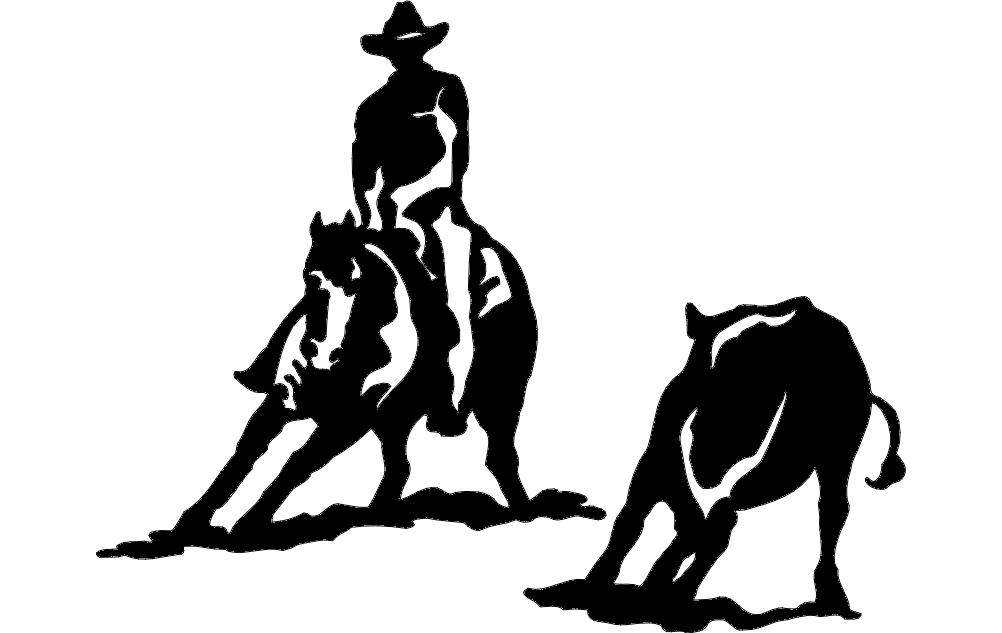 Rodeo Silhouette 2 Free DXF File