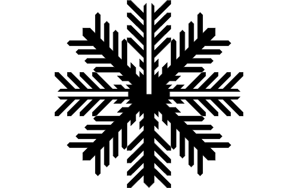 Snowflake B Free DXF File