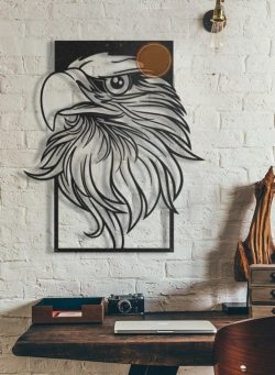 Decorate The eagle’s Head In The Room For Laser Cut Cnc Free DXF File