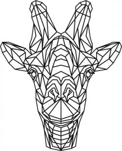 Giraffe Head 3d Murals For Laser Cut Plasma Decal Free DXF File