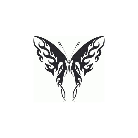 Tribal Butterfly Art 41 Free DXF File