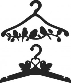 Clothes Hangers With Birds For Laser Cut Cnc Free DXF File