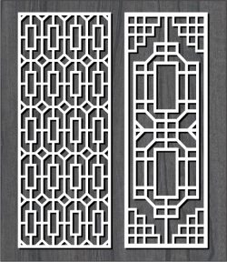 Vertical Column Pattern Design For Laser Cut Cnc Free DXF File