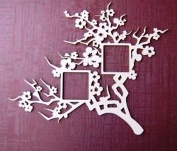 Apricot Tree Picture Frame For Laser Cut Cnc Free CDR Vectors Art