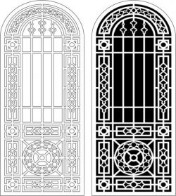 Islamic Style Arch Door For Laser Cut Cnc Free CDR Vectors Art