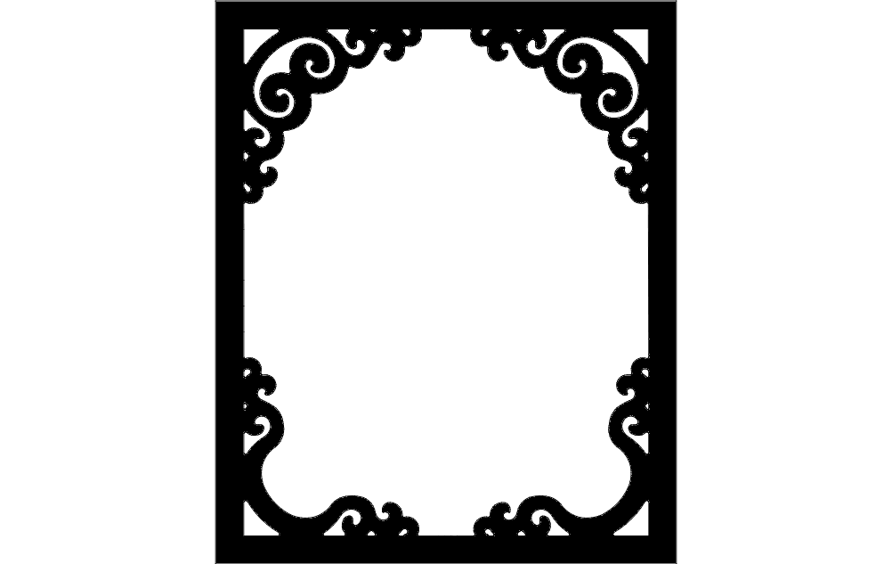 Decoration Frame Design Free DXF File