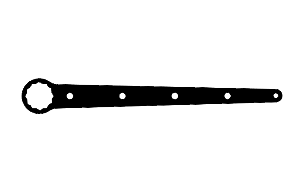 Hitch Wrench Free DXF File
