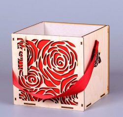 Rose Gift Box For Laser Cut Cnc Free CDR Vectors Art