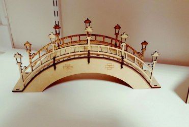 Cnc Laser Cut Wood Project Foot Bridge Free DXF File