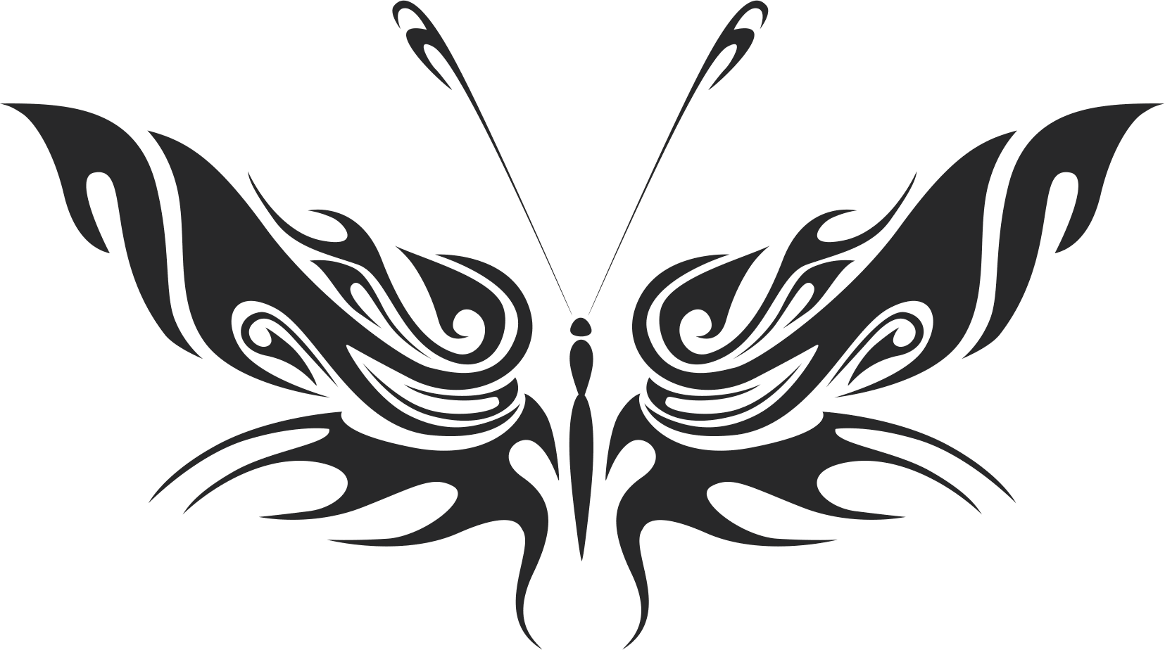 Tattoo Tribal Butterfly Wildlife 336 Free DXF File