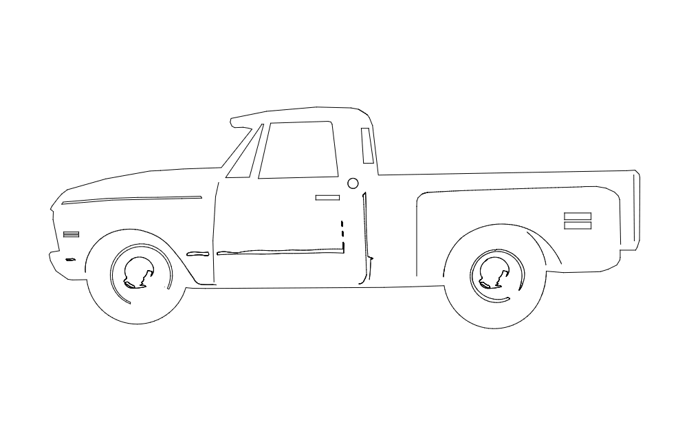 69 Chev Truck Free DXF File