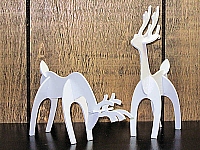 Laser Cut 3d Puzzle Small Deer Template Free DXF File