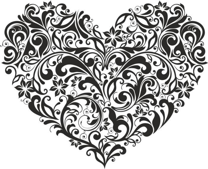 Ornament Heart Style Free CDR Vectors Art