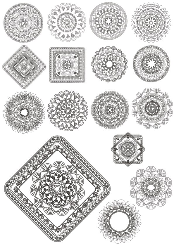 Guilloche Elements Ornament Free CDR Vectors Art