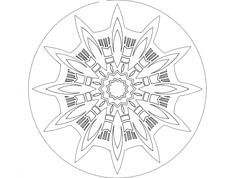 Mandala 7 Ornament Free DXF File