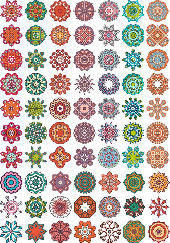 Ornamental Colorful Mandala Free CDR Vectors Art