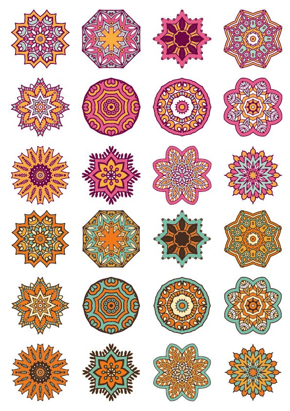 Mandala Ornaments Circle Set Free CDR Vectors Art