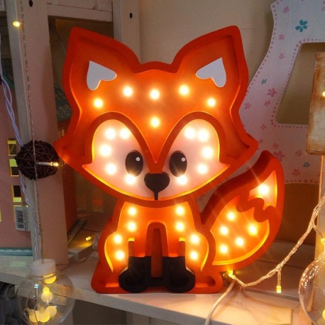 Laser Cut Fox Nightlight Lamp Free CDR Vectors Art