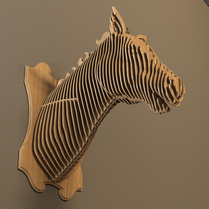 Animal Horse Head File For Cnc Laser Cut Free CDR Vectors Art