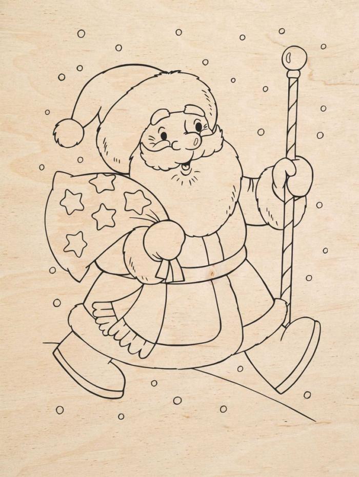 Santa Claus For Engraving Free CDR Vectors Art