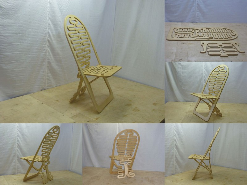 Fancy Plywood Chair Free DXF File