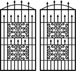 Cnc Laser Cut Wavy Iron Door Pattern Download Plasma Free CDR Vectors Art