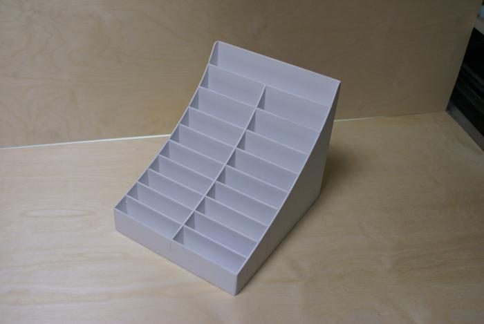 Laser Cut Business Card Organizer Display Stand Free CDR Vectors Art