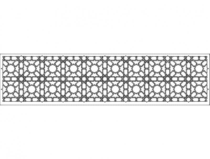 Grille Patterns spr10x2 Free DXF File