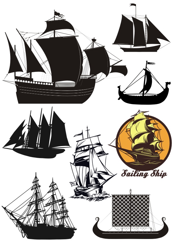 Ships Vector Set Free CDR Vectors Art