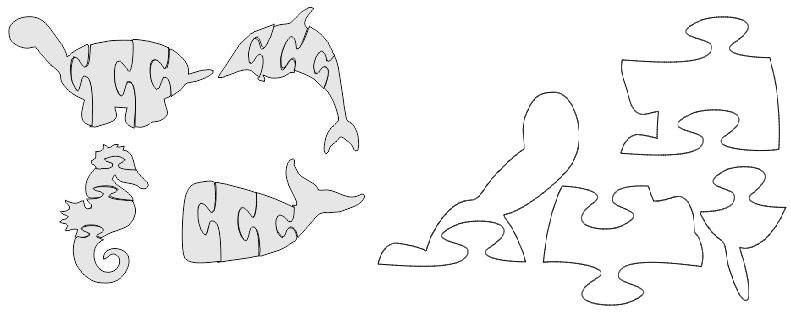 Turtle Jigsaw 3d Puzzle Free DXF File
