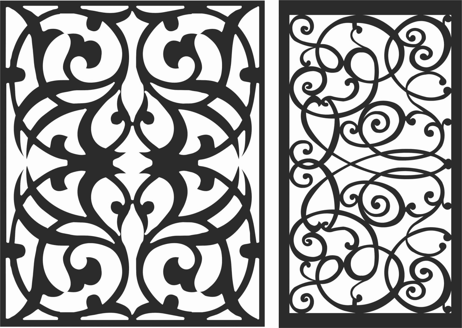 Decorative Screen Patterns For Laser Cutting 101 Free DXF File