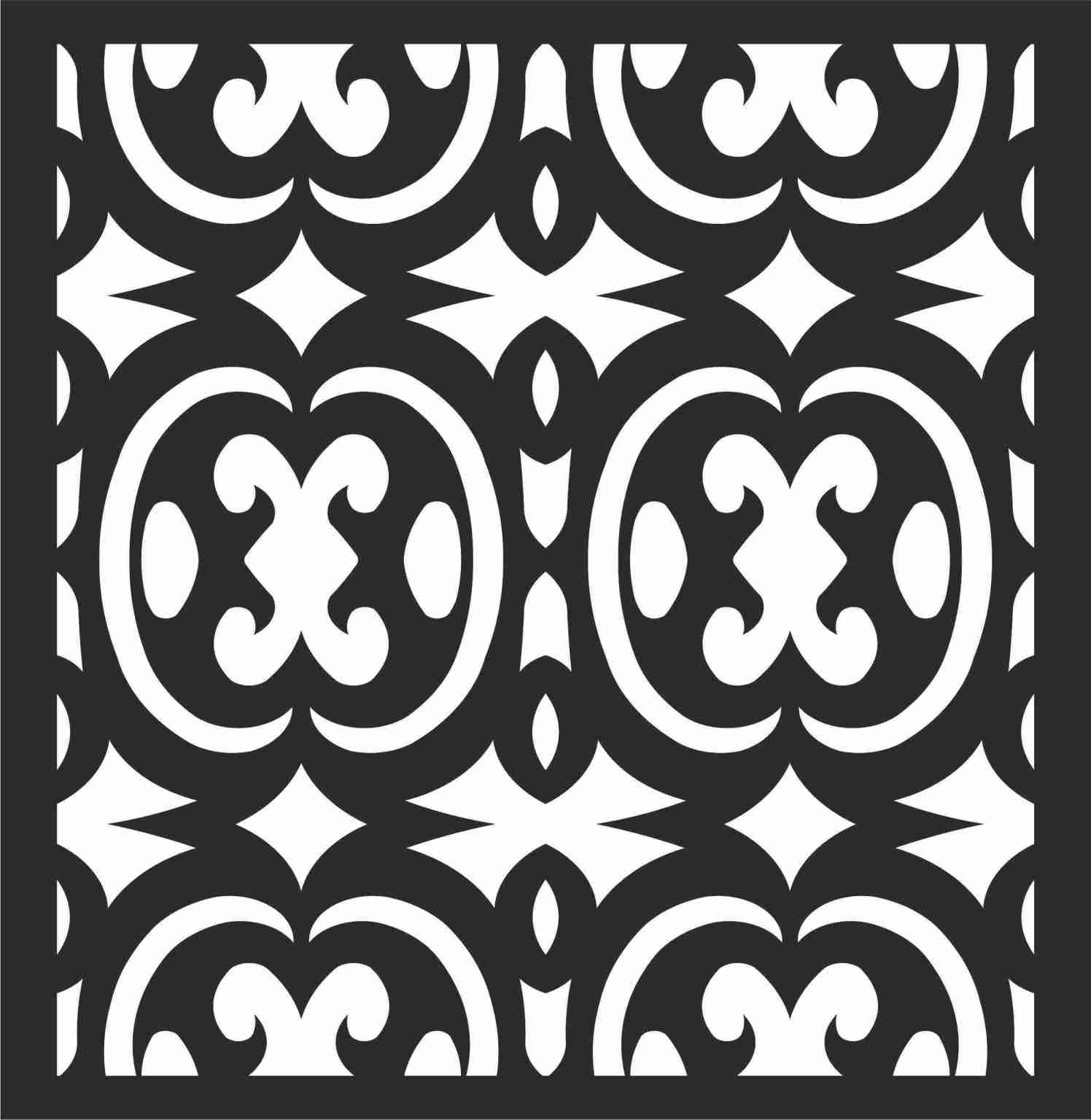 Decorative Screen Patterns For Laser Cutting 112 Free DXF File