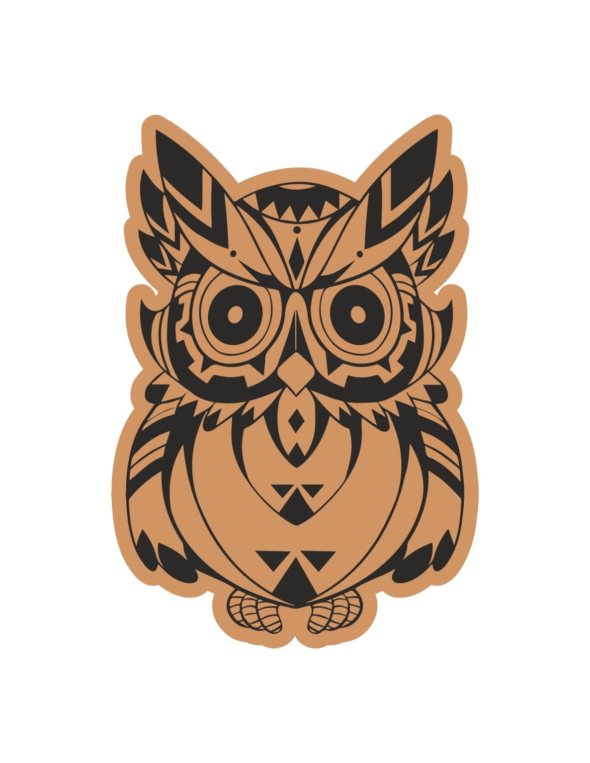 Cute Owl Laser Cut Engraving Template Free CDR Vectors Art