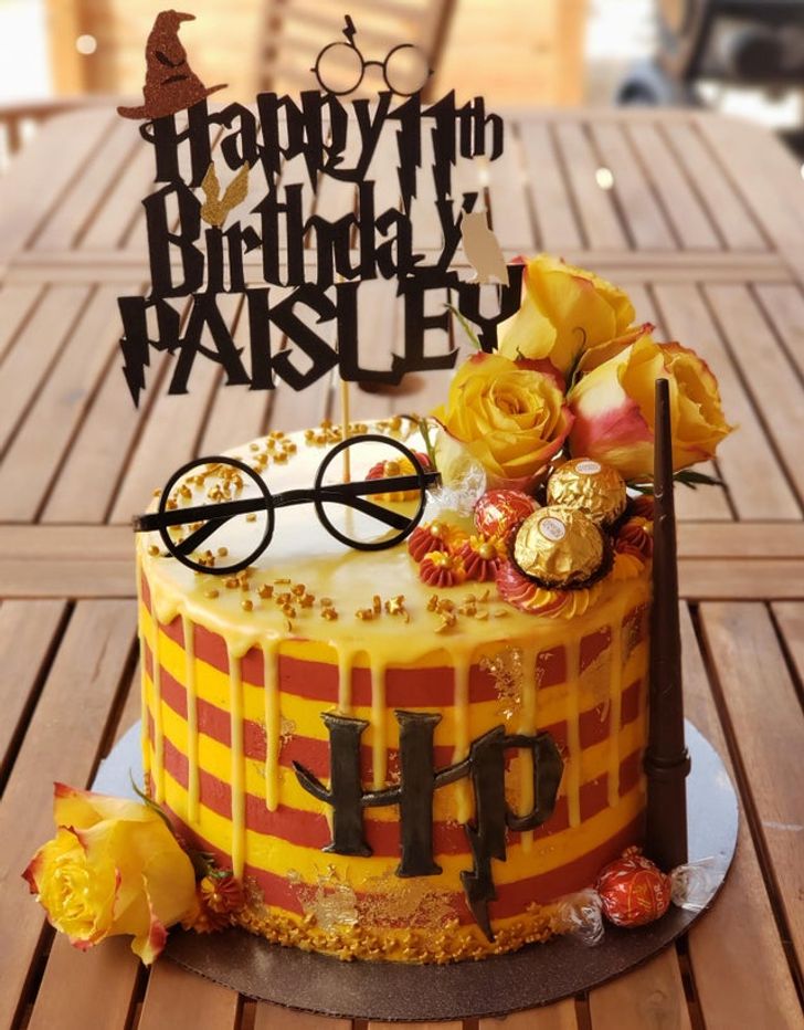 Laser Cut Harry Potter Cake Topper Personalized Birthday Topper Free CDR Vectors Art