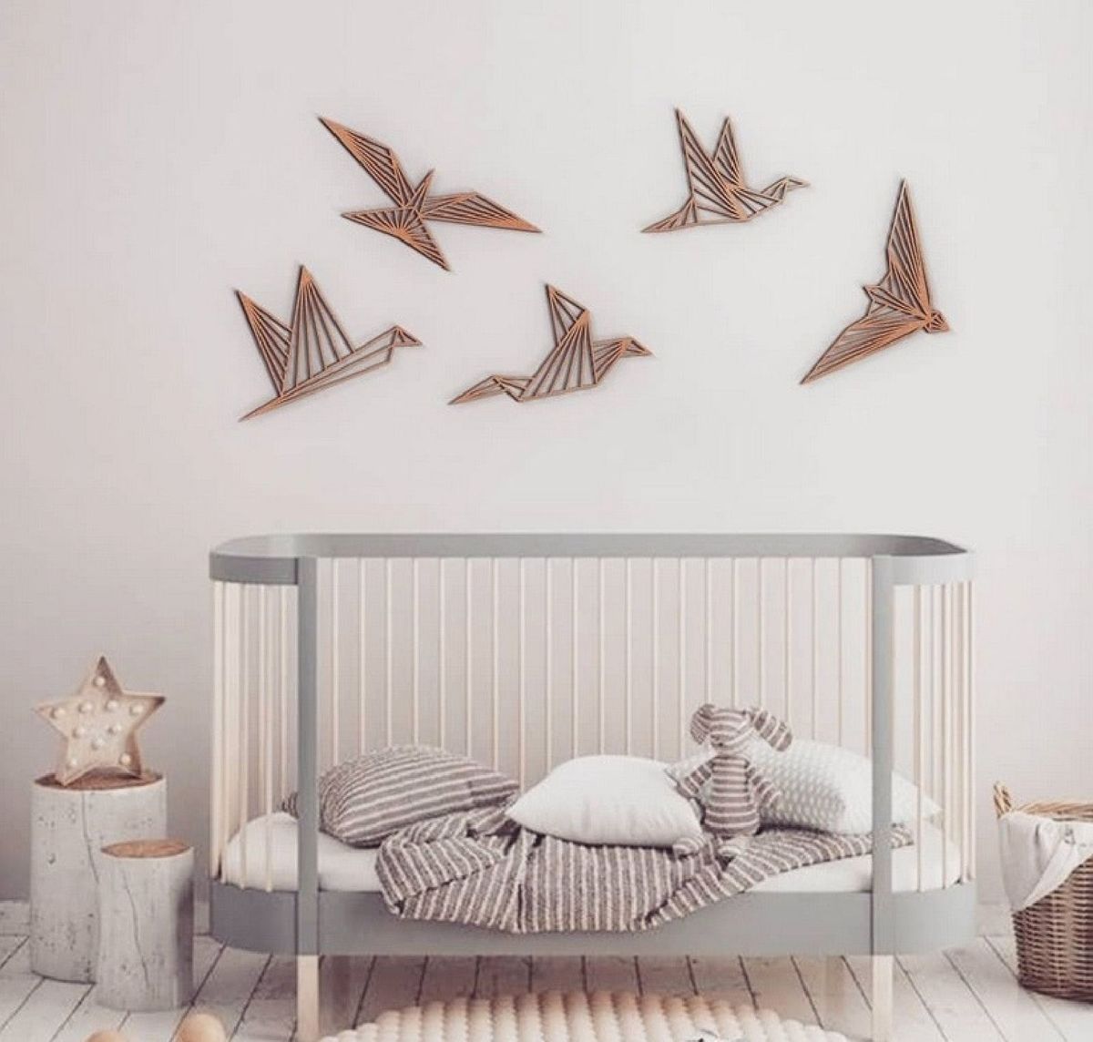 Laser Cut Wooden Birds Wall Decor Modern Wall Art Free CDR Vectors Art