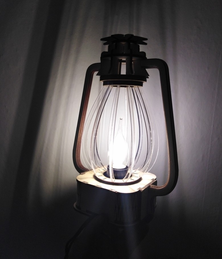 Classic Lantern Nightlight Table Lamp Free CDR Vectors Art