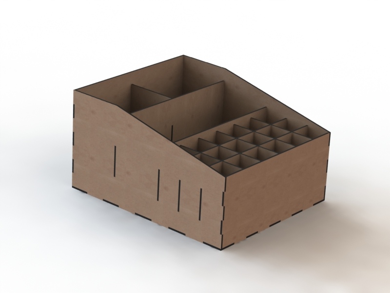 Desktop Organizer In The Form Of A Box Free CDR Vectors Art