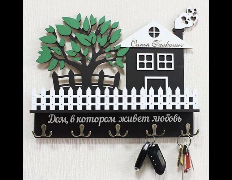 Laser Cut Entryway Mail And Keys Holder Free CDR Vectors Art