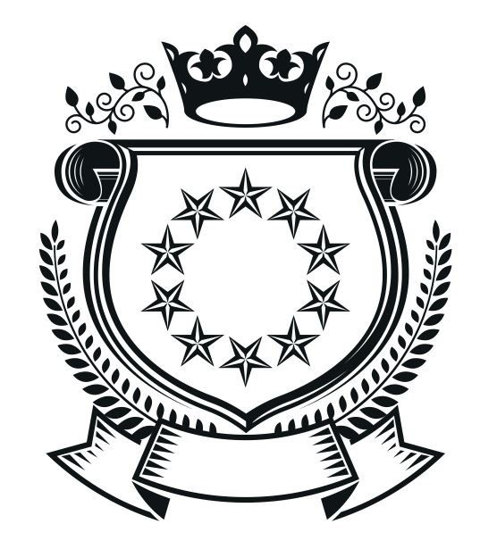 10stars Emblem Design Logo Badge Free CDR Vectors Art