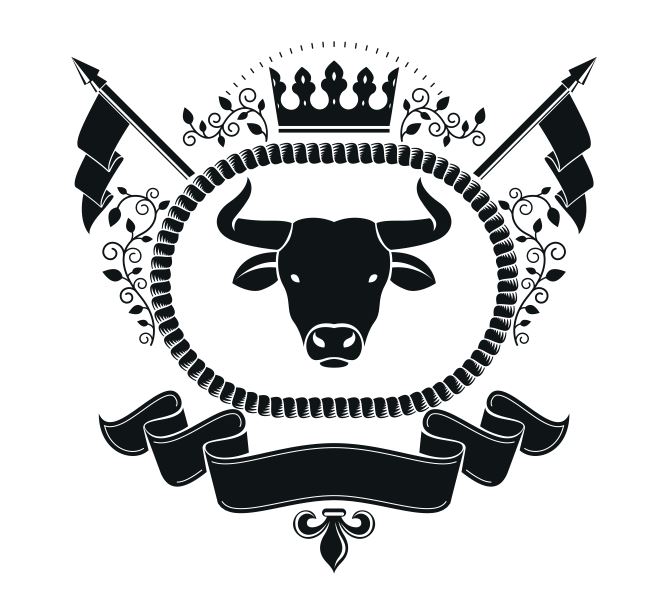 Bull Emblem Design Logo Badge Free CDR Vectors Art