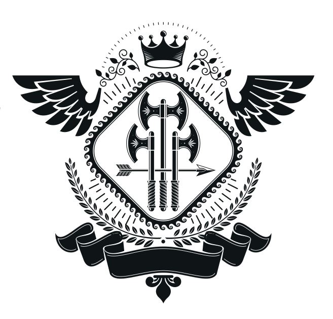 Gladiator Axe Emblem Logo Badge Free CDR Vectors Art