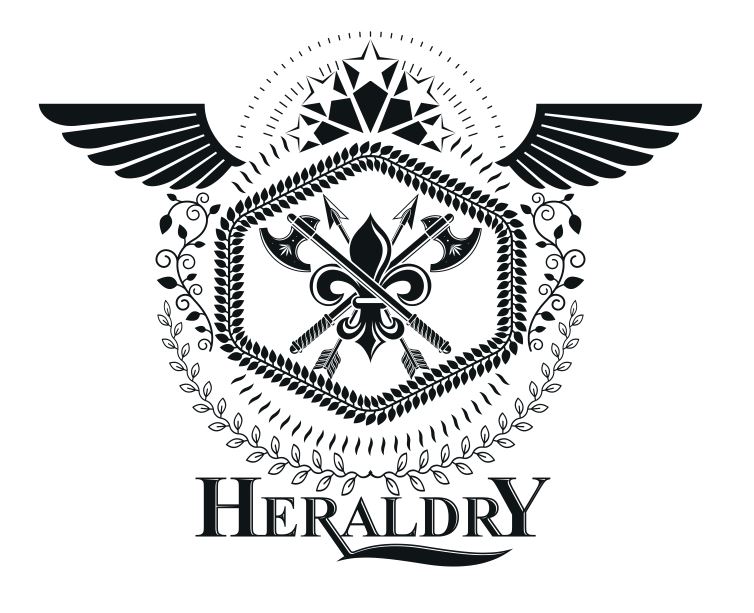 Heraldry Emblem Design Logo Badge Free CDR Vectors Art