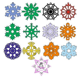 Laser Cut Snowflakes Layout Free CDR Vectors Art