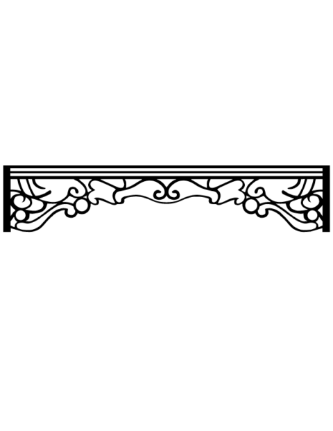 Laser Cut Floral Border Design 22 Free DXF File