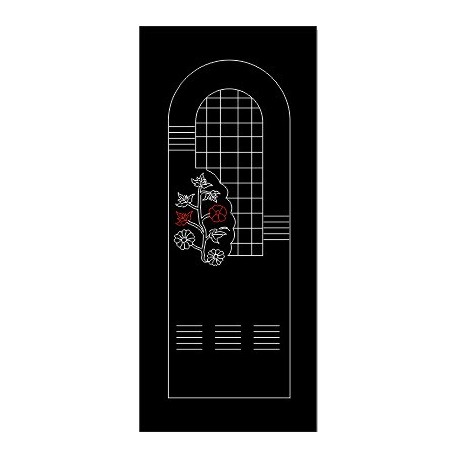 Laser Cut Door Engraved Design 59 Free DXF File