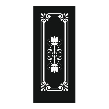 Laser Cut Door Engraved Design 76 Free DXF File