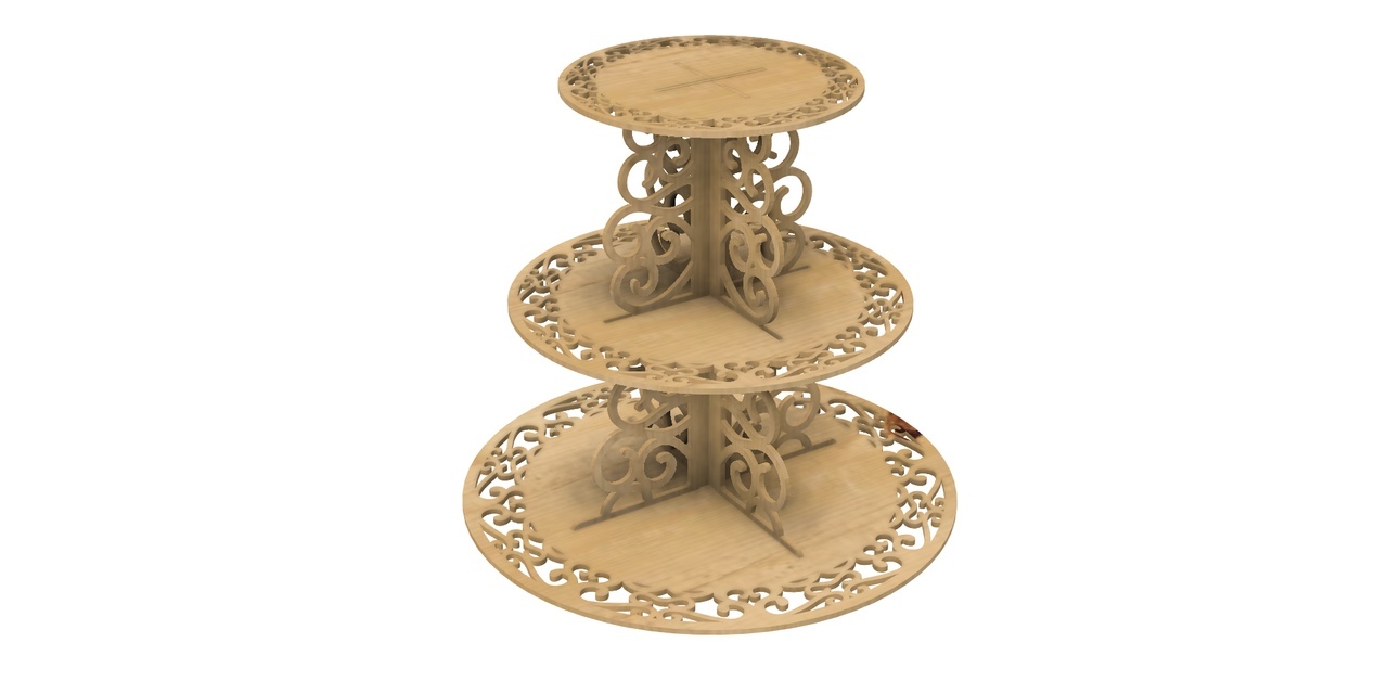 Cake Stand 4mm Multi Level Wedding Cake Stand Free CDR Vectors Art