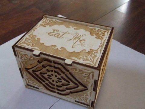 Laser Cut Wooden Cookie Box Wooden Box With Lid Free CDR Vectors Art